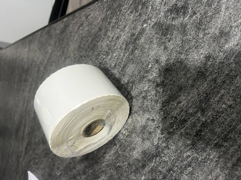 Barcode Stickers Supplier Karur — White Thermal Label Sticker Roll Home Furnishing Tamil Nadu Texac India